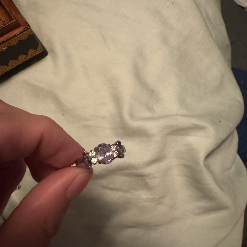 Purple Gemstone Ring with Classic Prong Setting